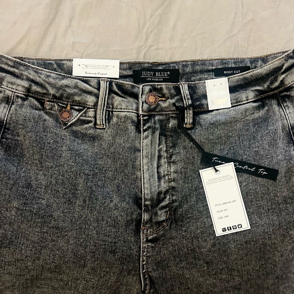 NWT Judy Blue High Waist Western Side Seam & Coin Pocket Bootcut Denim Jeans - Picture 10 of 16